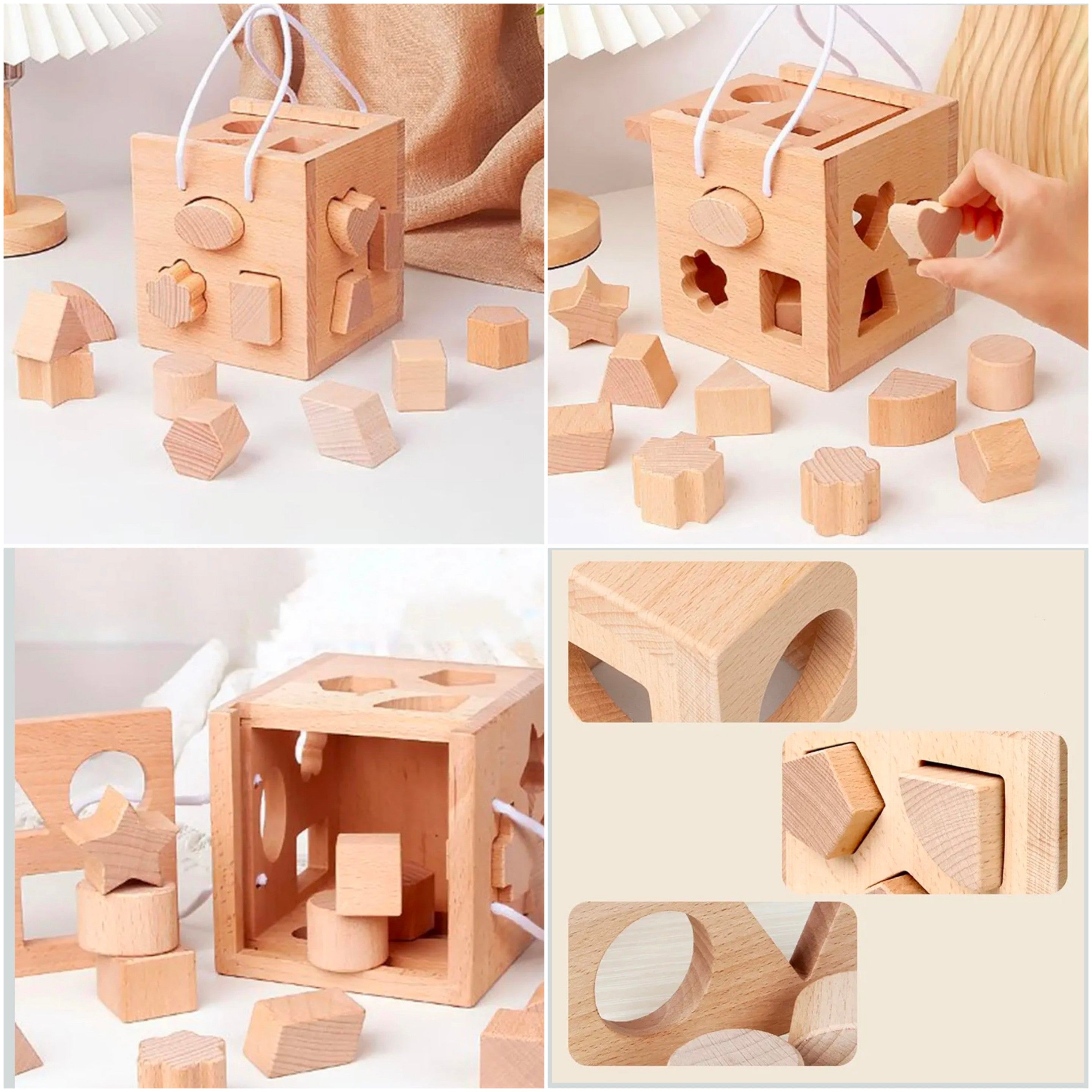 Wooden shape sorter