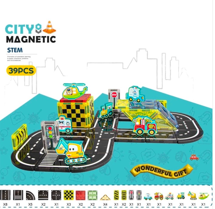 City Magnetic Stem 39pcs