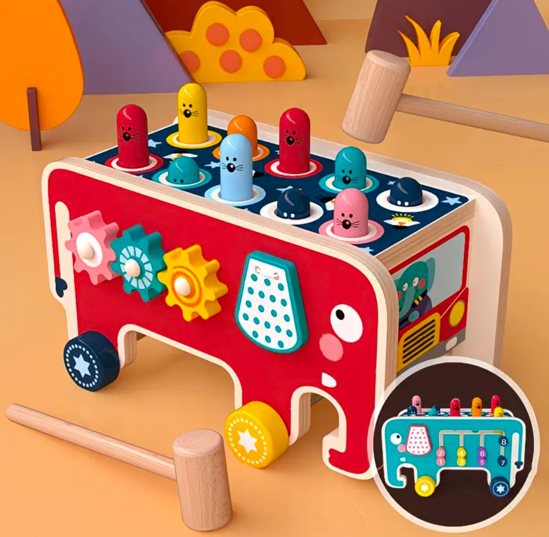 Elephant whack-a-mole car