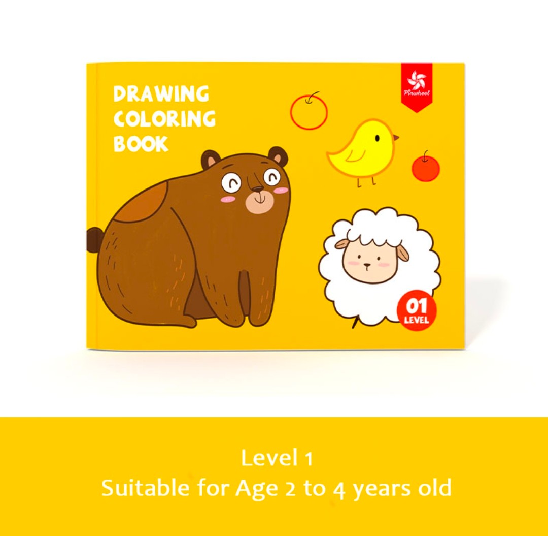 Drawing Coloring Book-Level 1&2