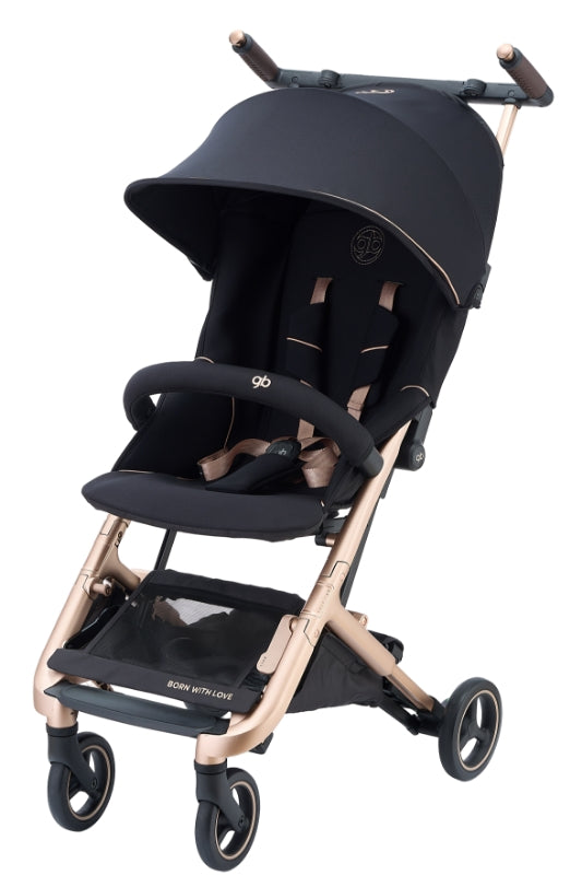 GB Pockit go baby strollers-Velvet Black&Vanilla beige