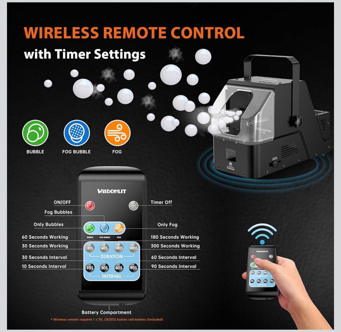 3in1 Fog Bubble Machine
