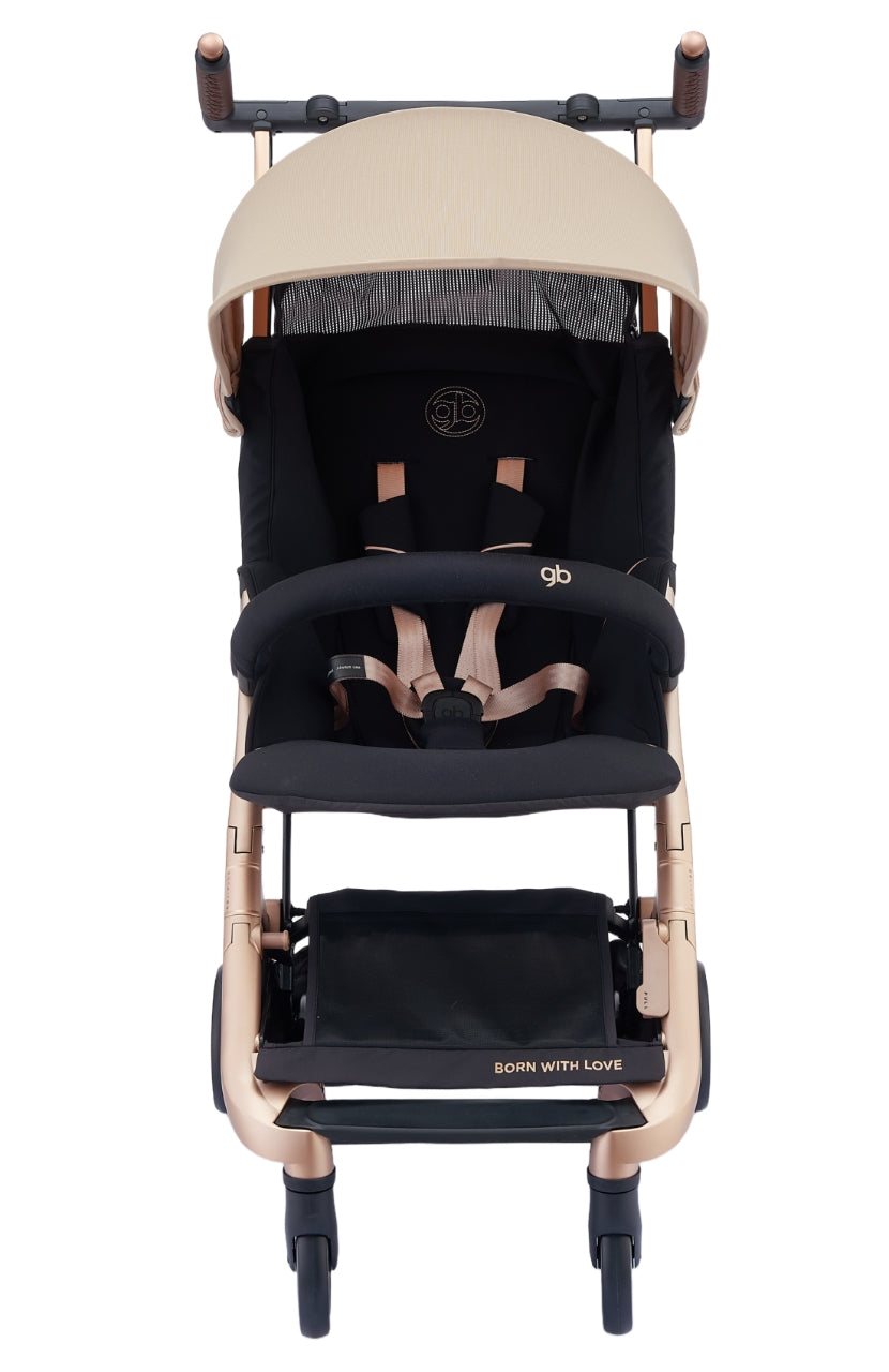 GB Pockit go baby strollers-Velvet Black&Vanilla beige