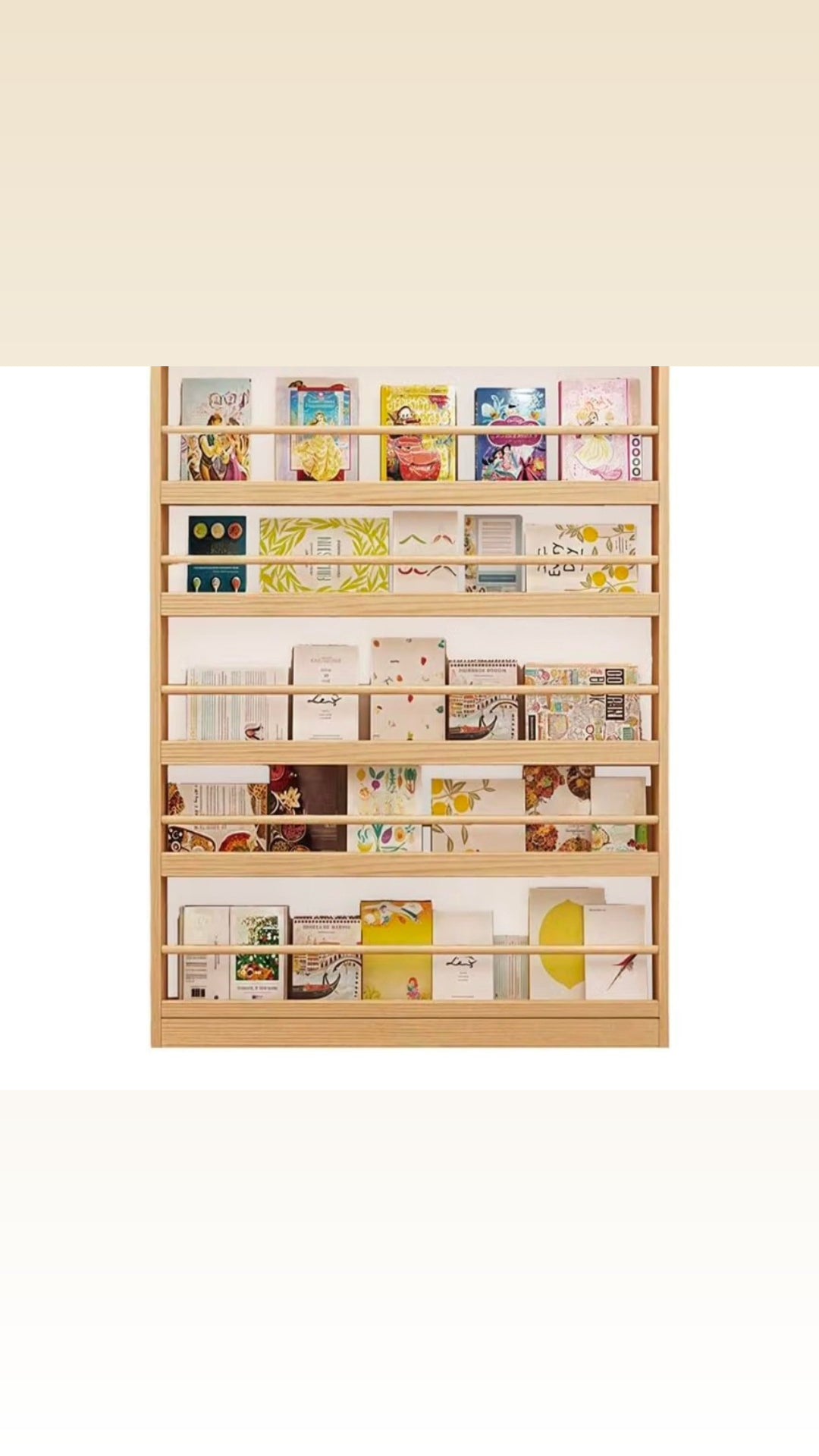 Wooden Narrow Bookshelf 5layers size:145cm*120cm