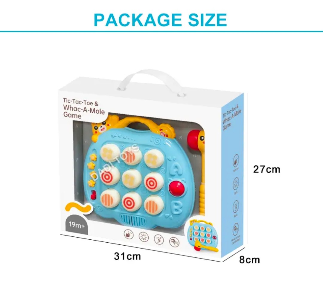 Tic-Tac-Toe & Whack-A-Mole Game-Age-19m+