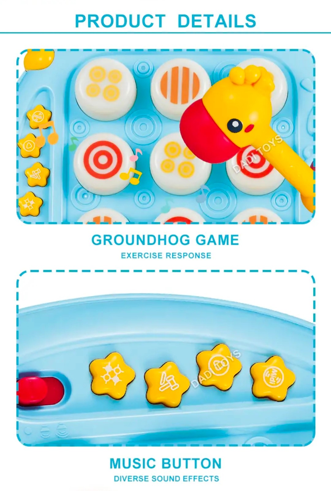 Tic-Tac-Toe & Whack-A-Mole Game-Age-19m+