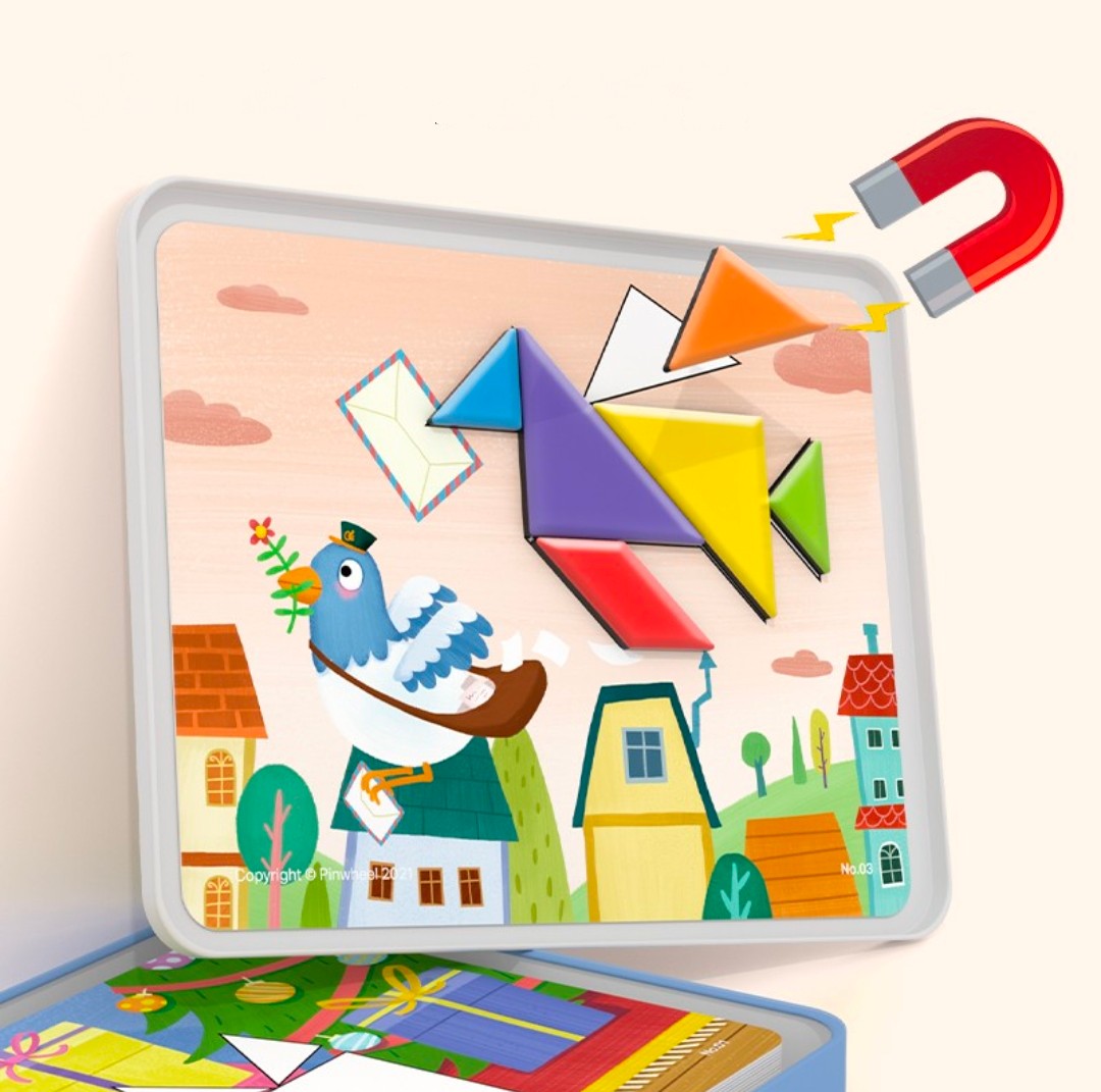 Pinwheel Magical Tangram-Circular & Egg Shape