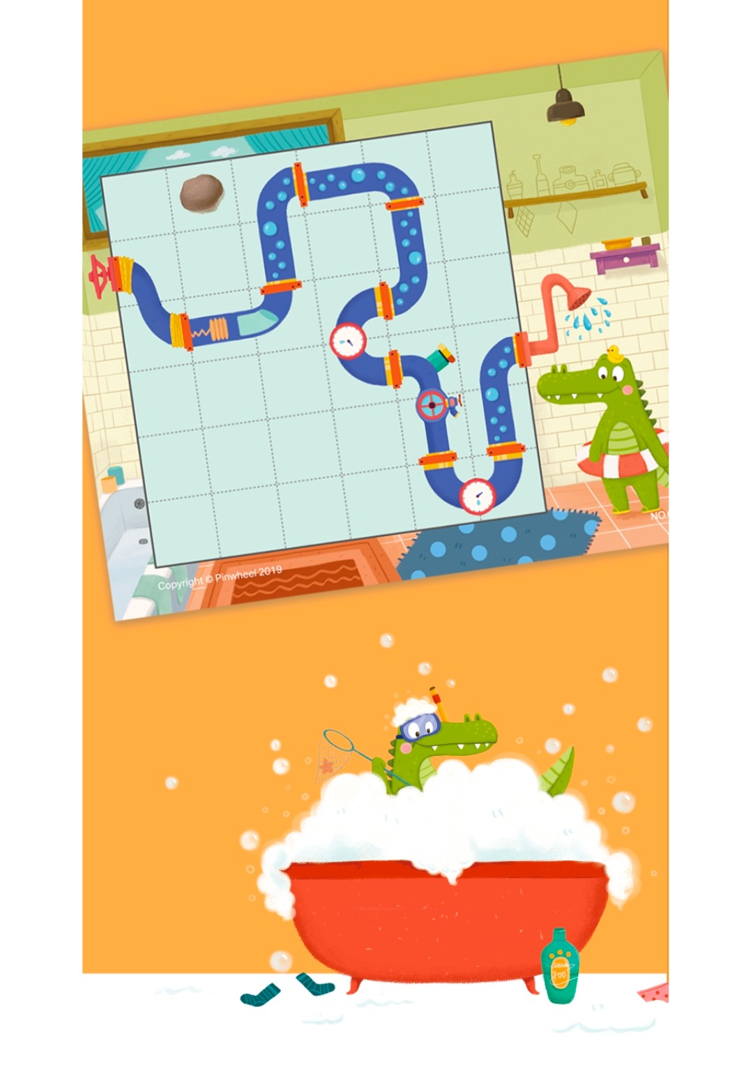 Pinwheel Help Little Crocodile