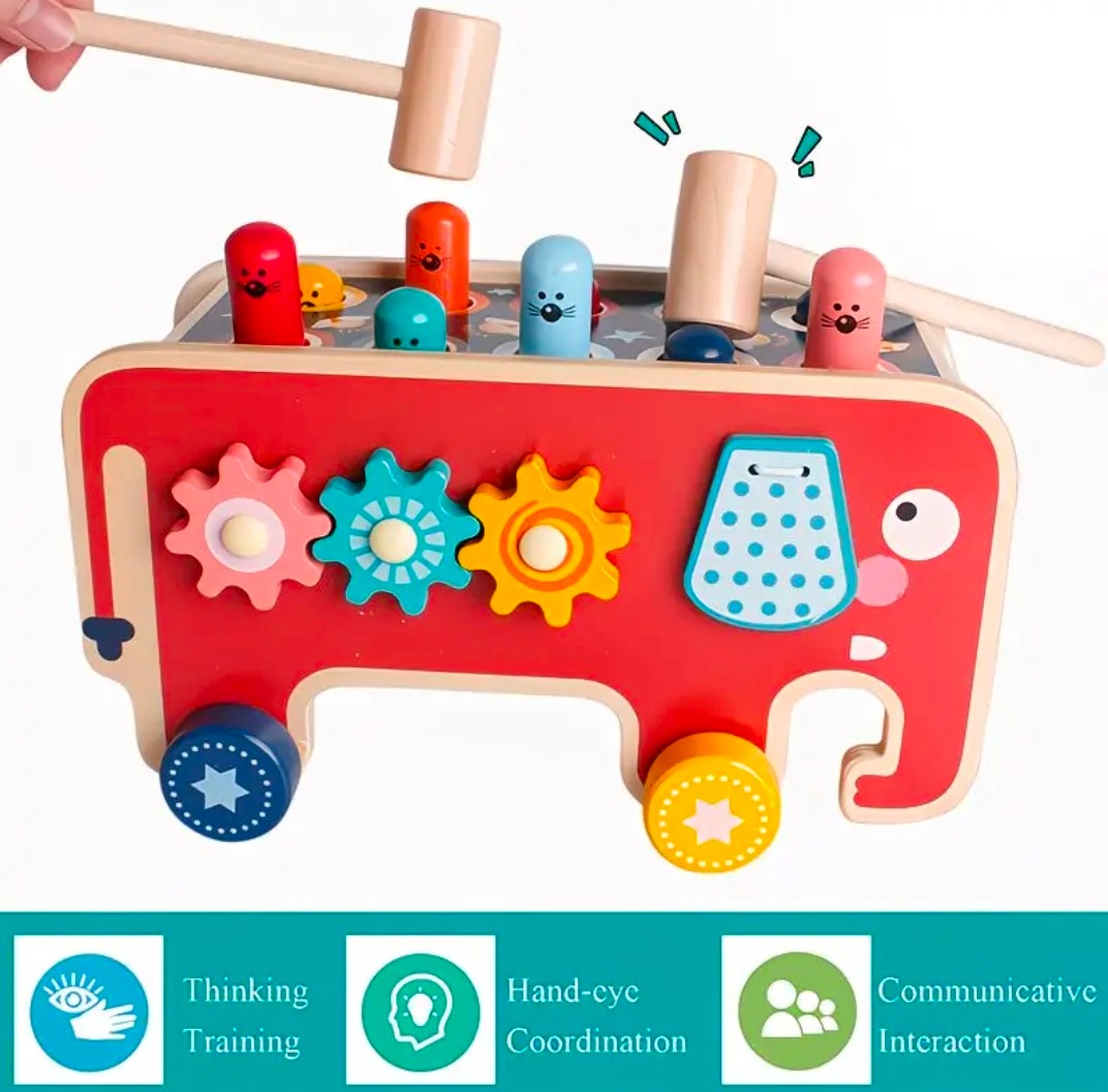 Elephant whack-a-mole car