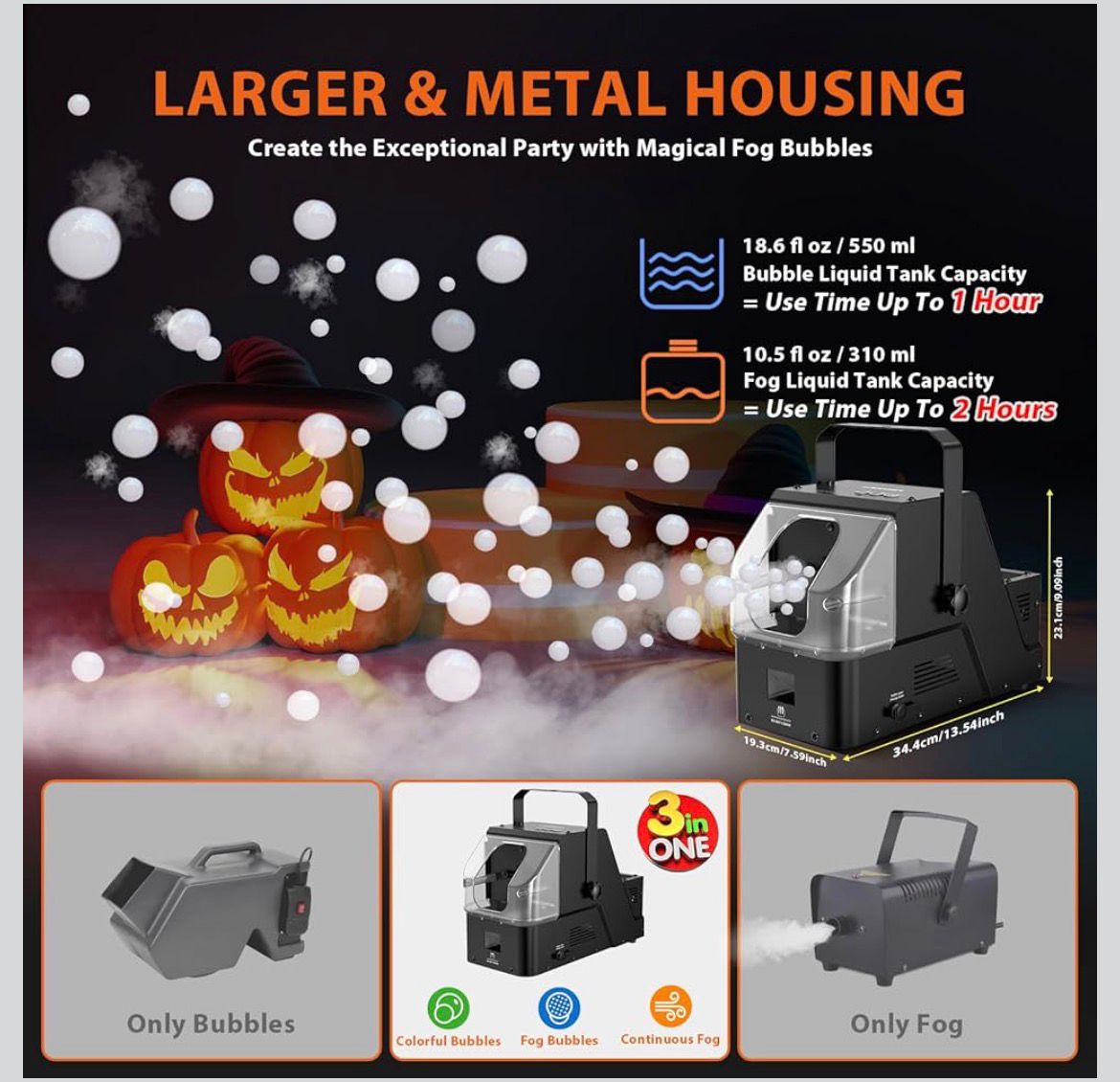 3in1 Fog Bubble Machine