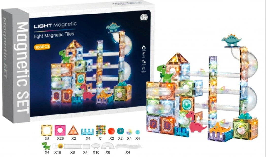 Light Magnetic Tiles 108pcs